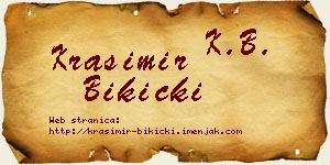 Krasimir Bikicki vizit kartica
